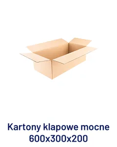 Kartony klapowe mocne 600x300x200